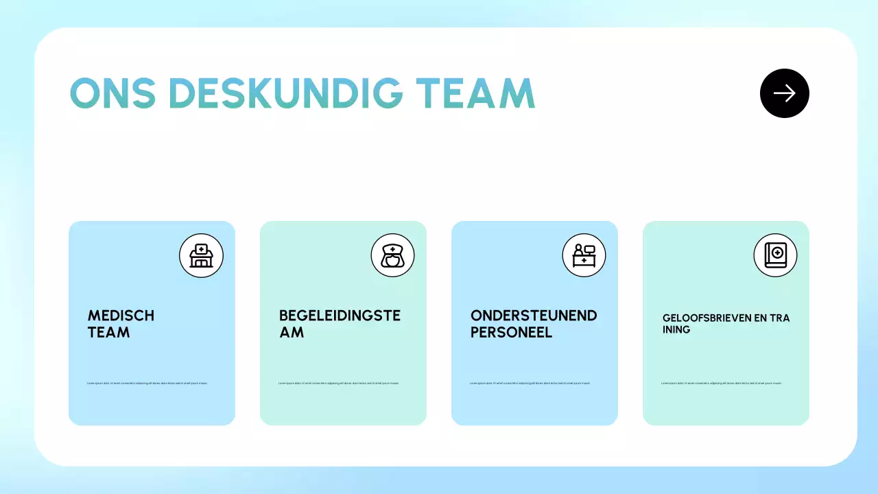 blauwe minimale herstelpresentatie