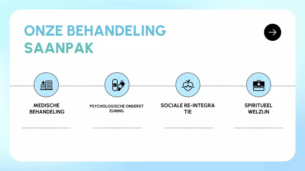 blauwe minimale herstelpresentatie