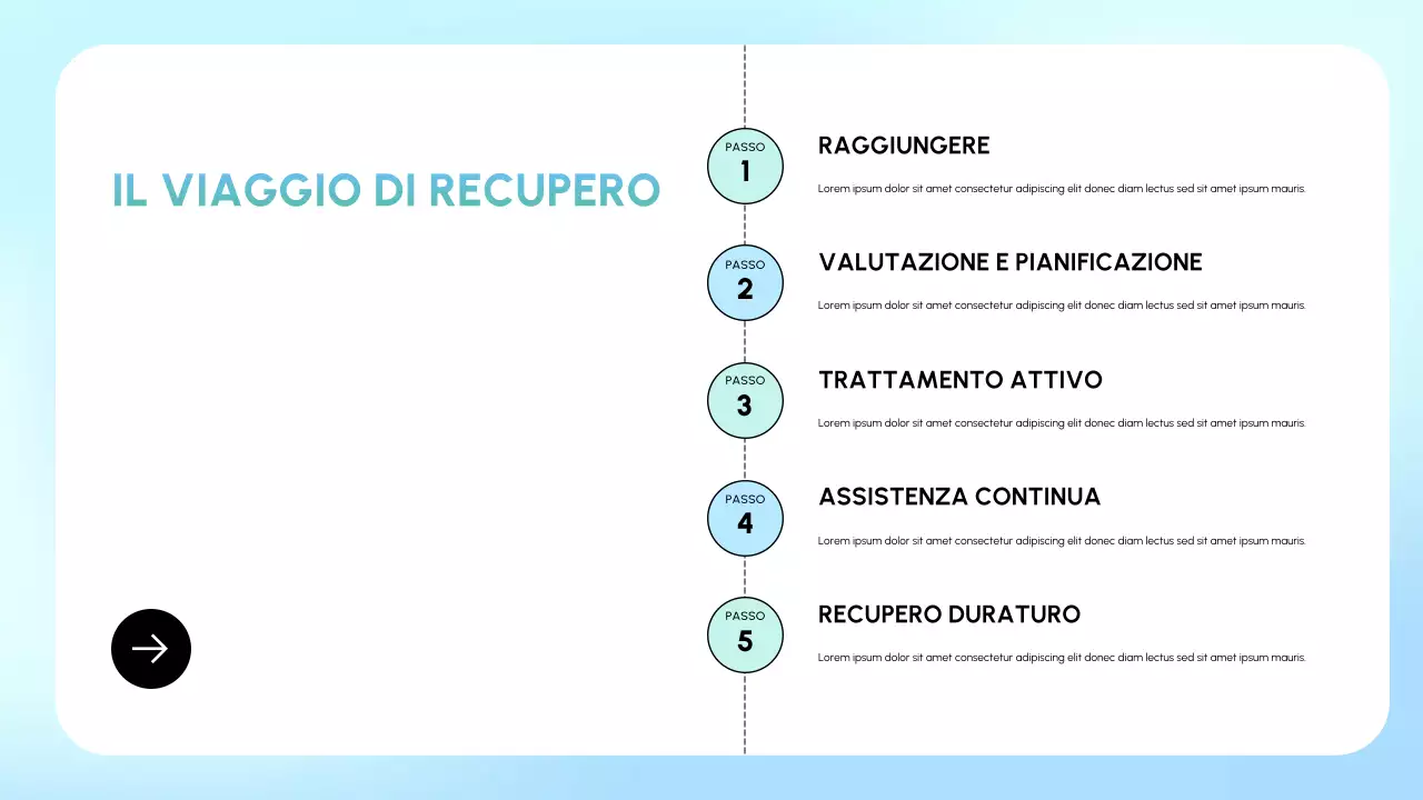 presentazione di recupero minimo blu