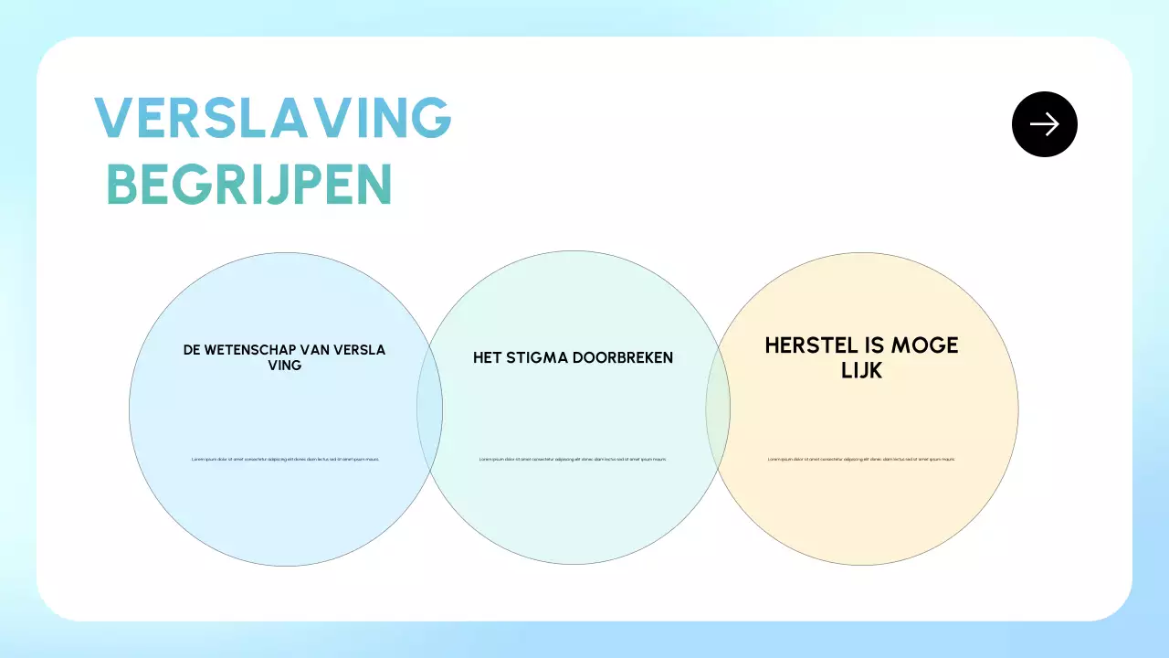 blauwe minimale herstelpresentatie