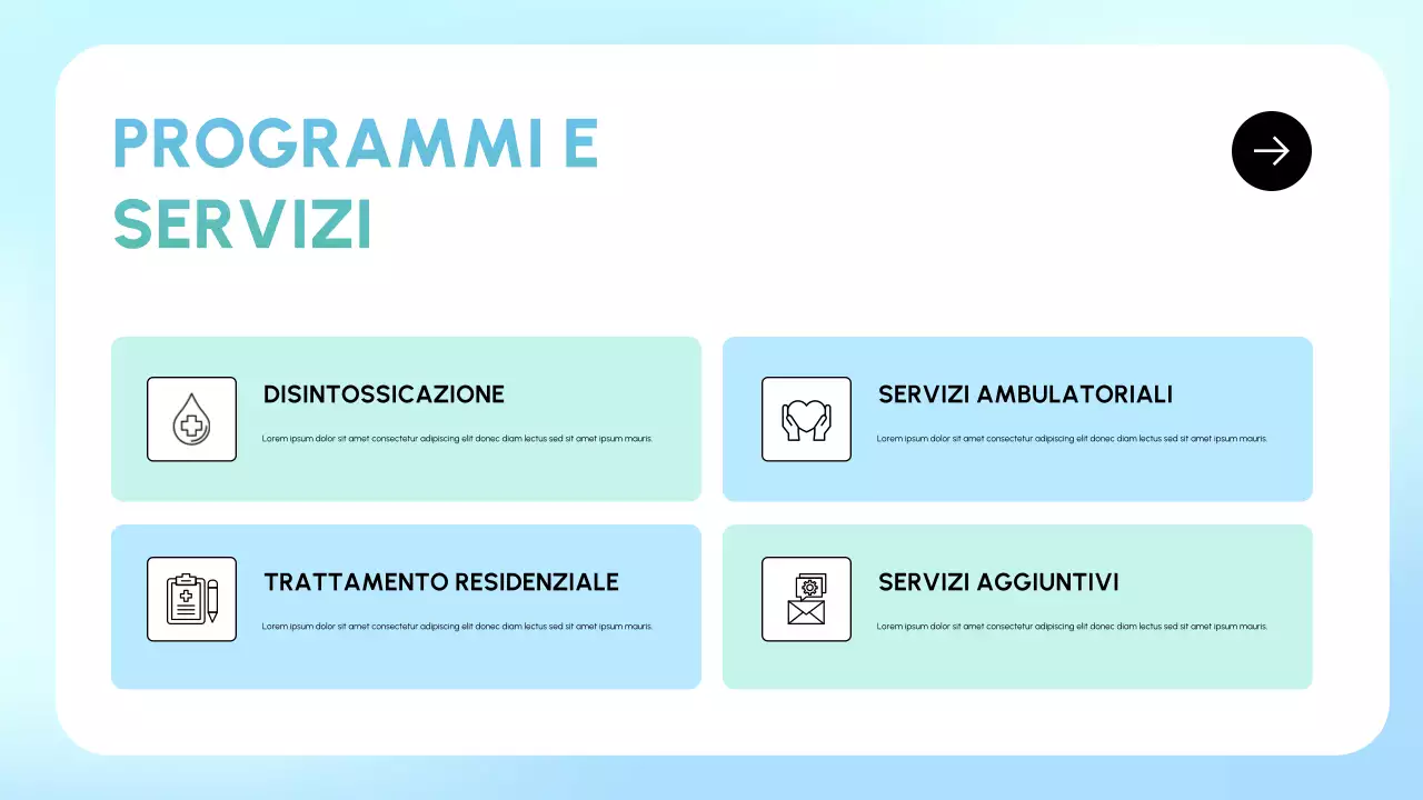 presentazione di recupero minimo blu