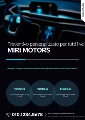 Pubblicità di un'auto moderna nera