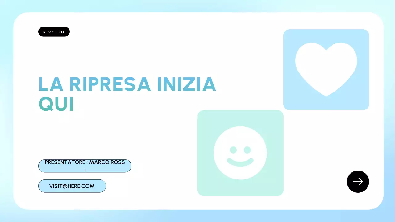 presentazione di recupero minimo blu