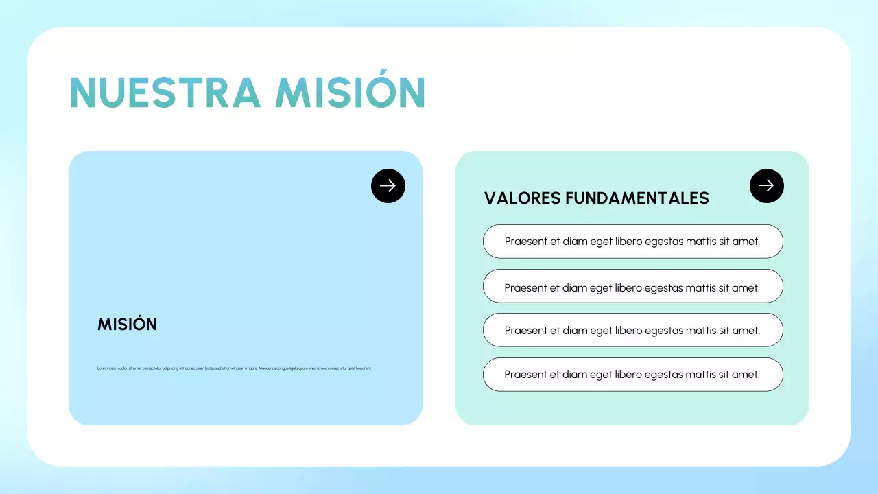 Presentación de recuperación mínima azul