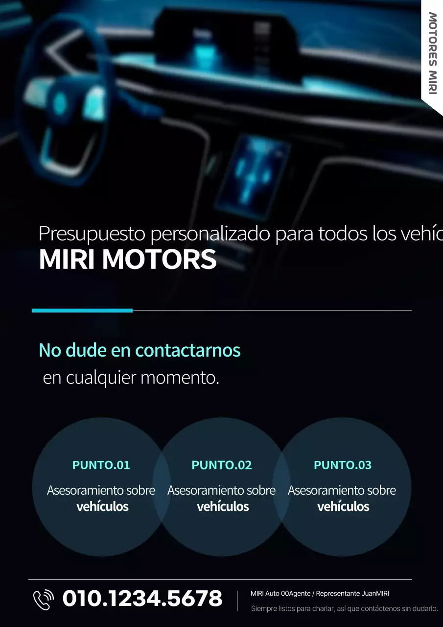 Anuncio de coche moderno negro