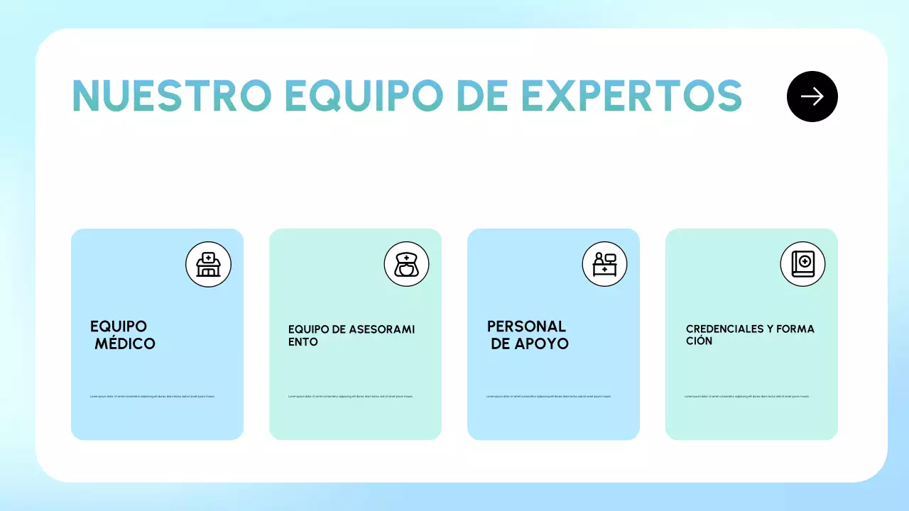 Presentación de recuperación mínima azul