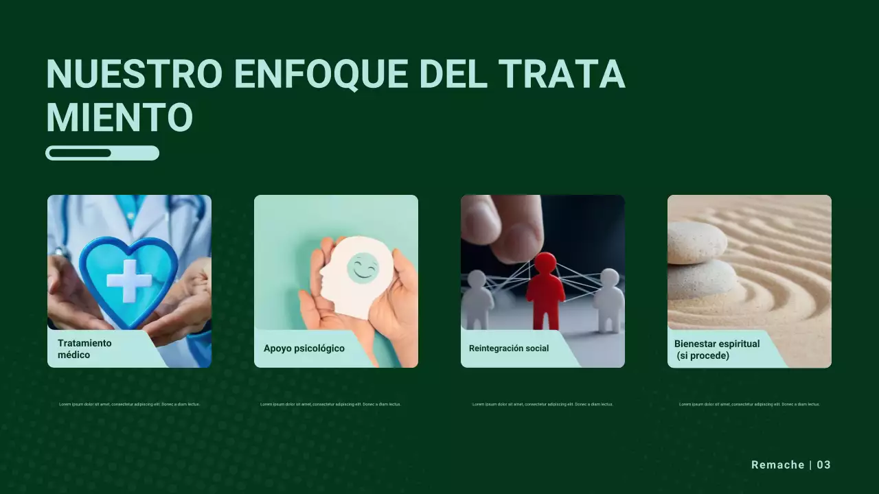 Presentación de promoción de atención médica moderna en beige