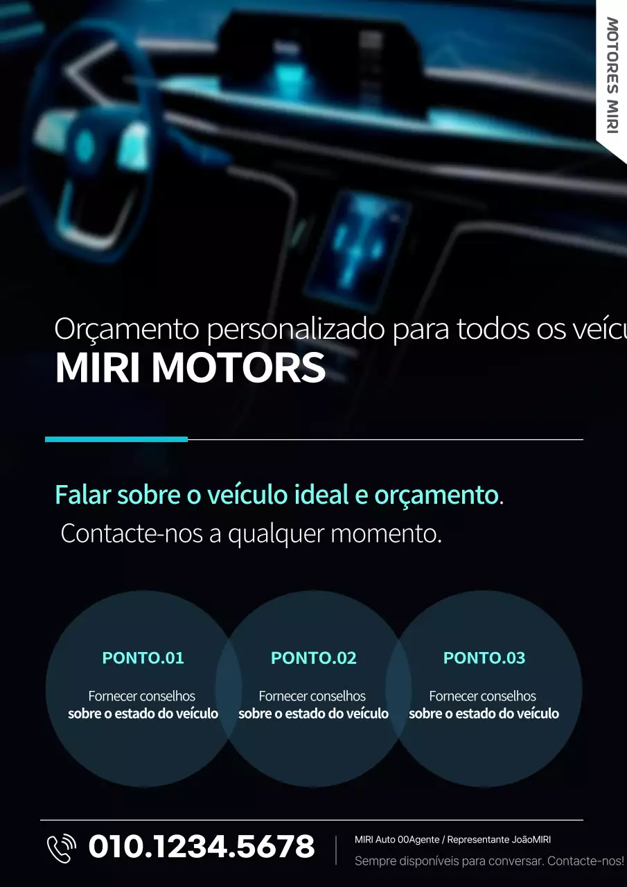 Propaganda de carro preto moderno