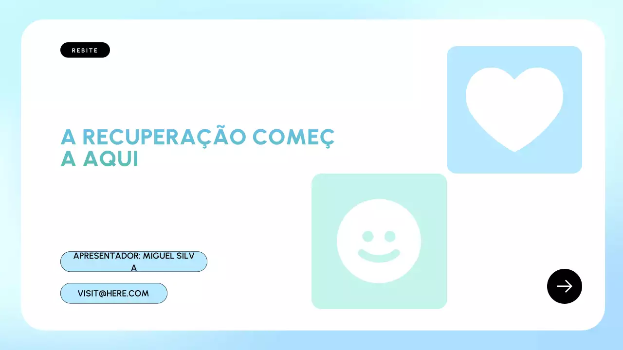 apresentação de recuperação mínima azul