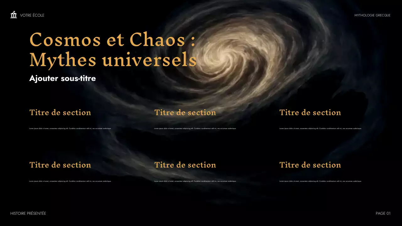 Présentation du cours de mythologie classique beige