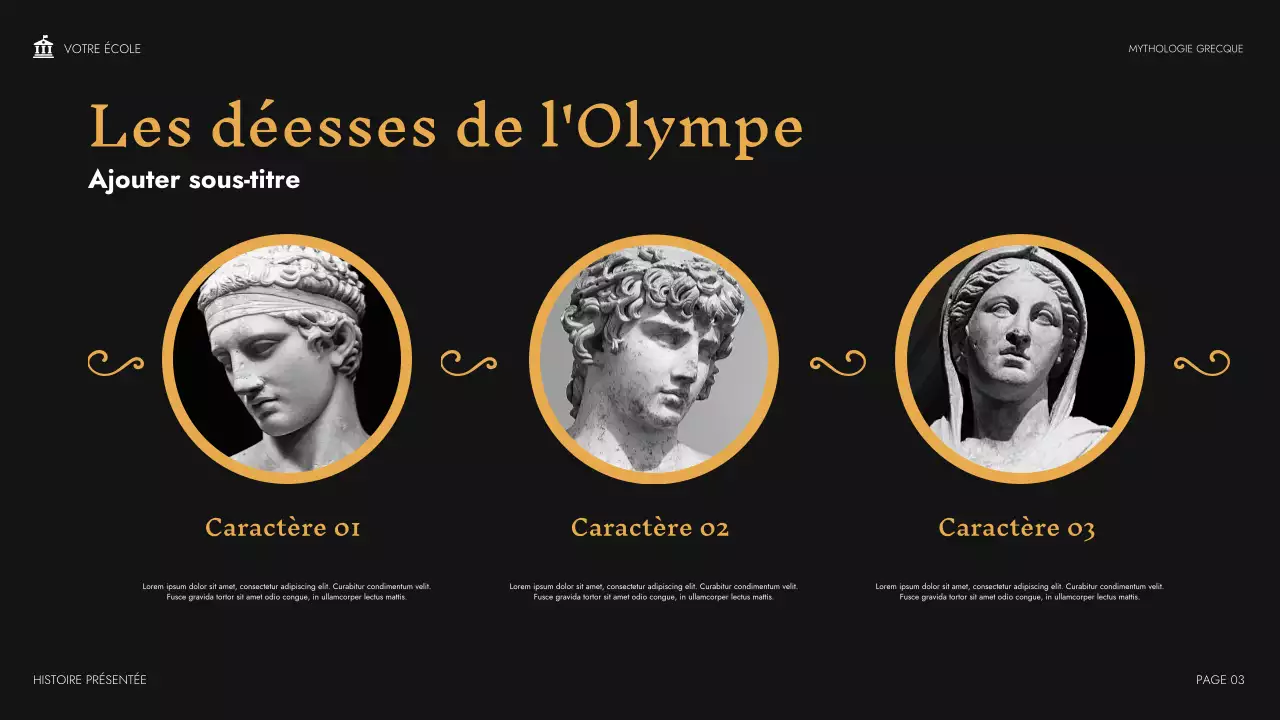 Présentation du cours de mythologie classique beige