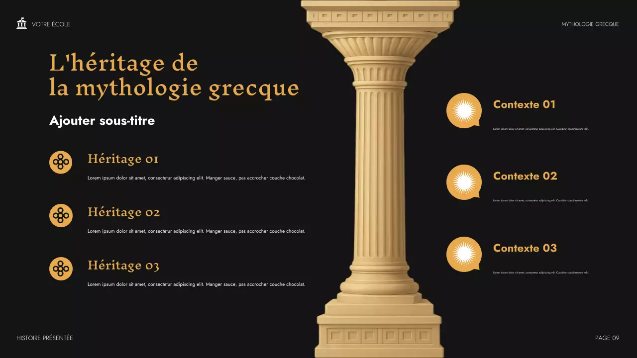 Présentation du cours de mythologie classique beige