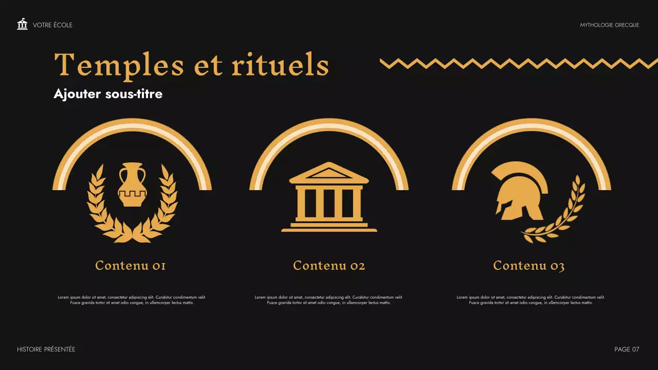 Présentation du cours de mythologie classique beige