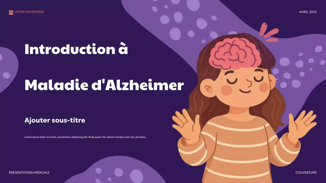 Présentation médicale moderne violette