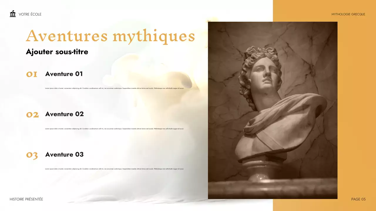 Présentation du cours de mythologie classique beige
