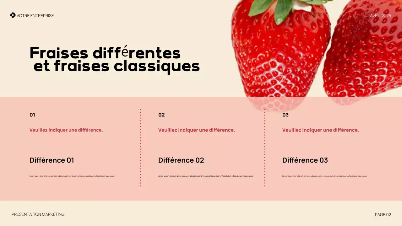 Présentation du rouge moderne et biologique