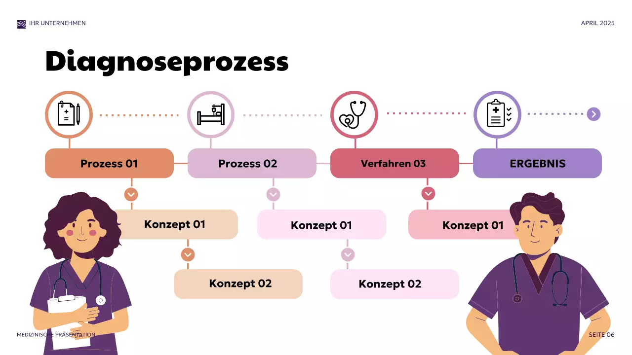 Lila Moderne Medizinische Präsentation