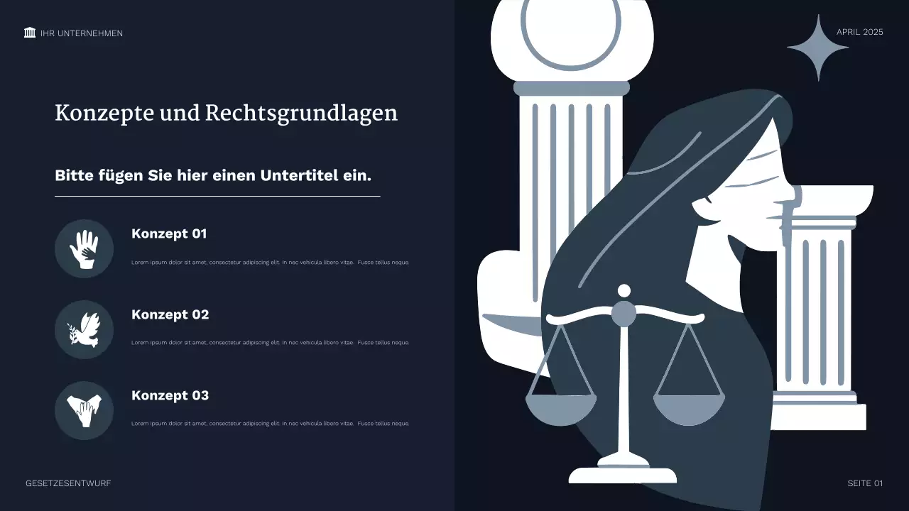 Professionelle Rechtspräsentation der Marine