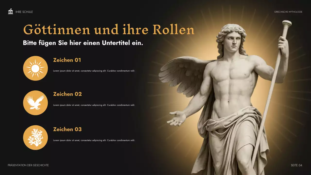 Beige Klassische Mythologie-Klasse Präsentation