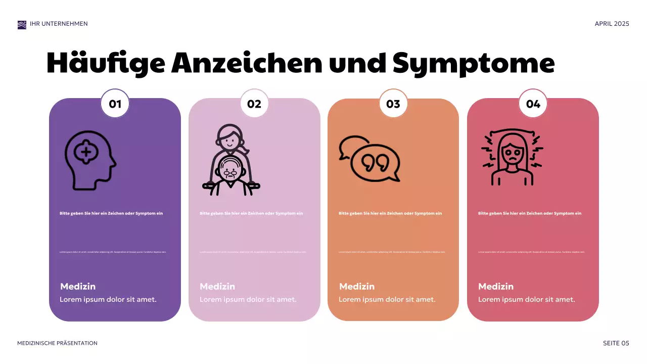 Lila Moderne Medizinische Präsentation