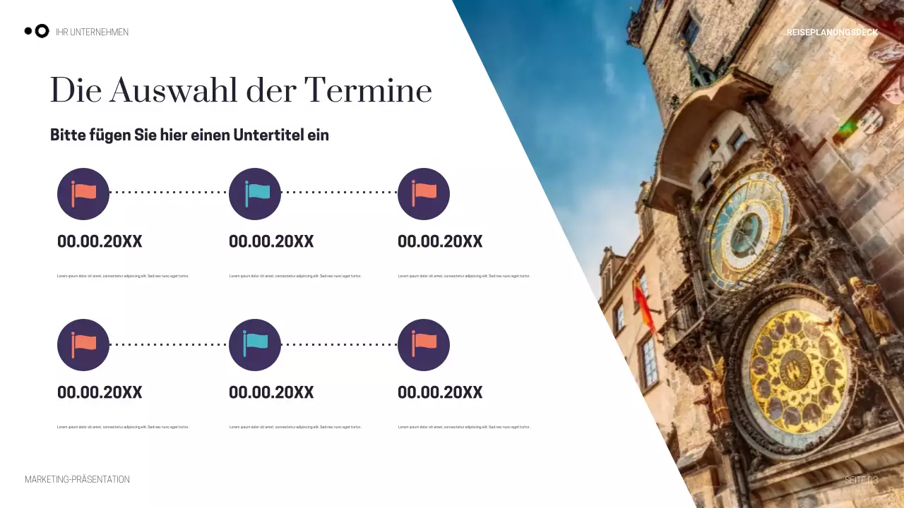 Lila Moderne Reisepräsentation