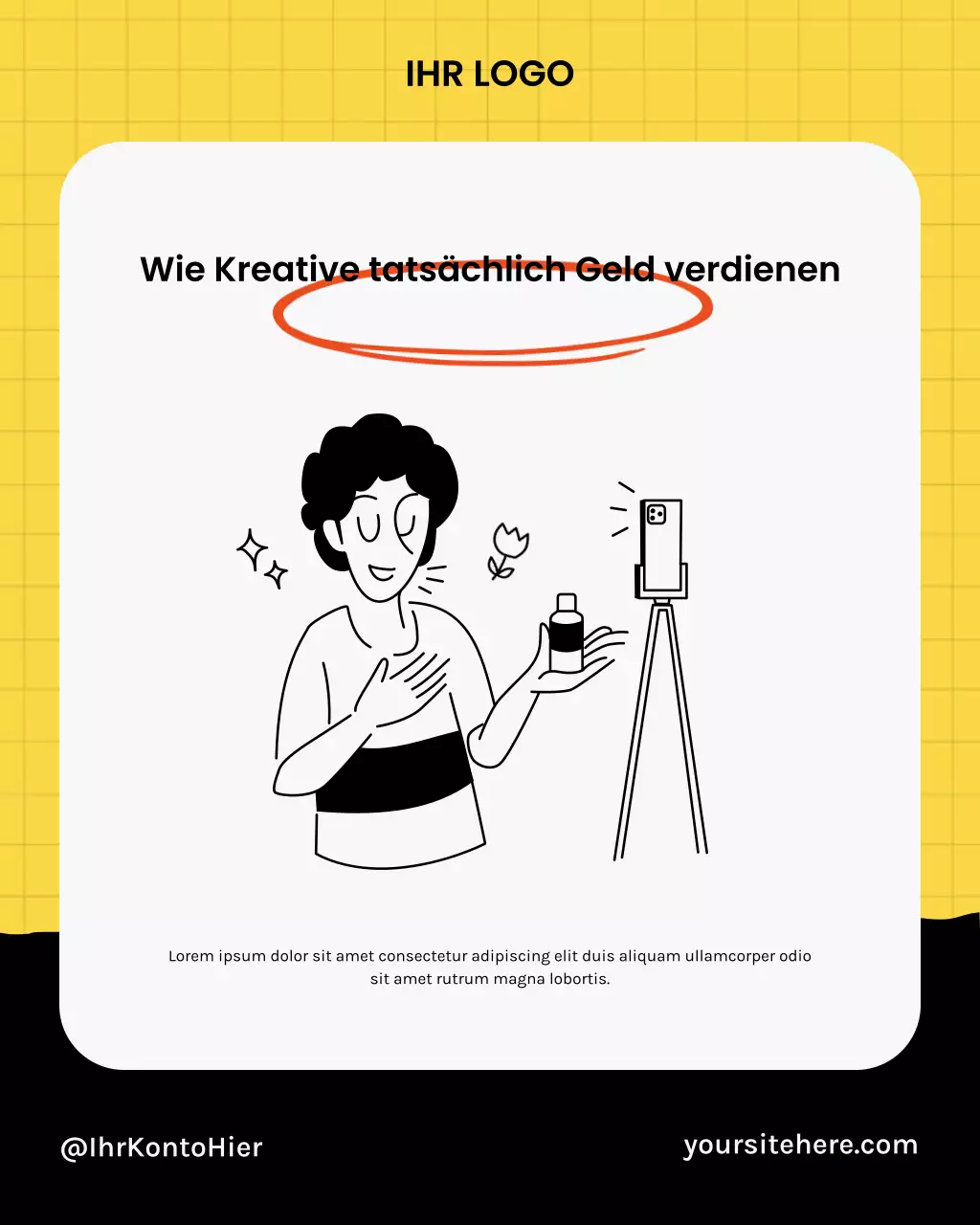 Yellow Minimal Creator Guide Soziale Medien