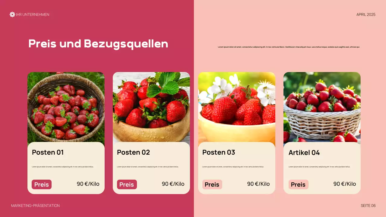 Rote moderne organische Präsentation