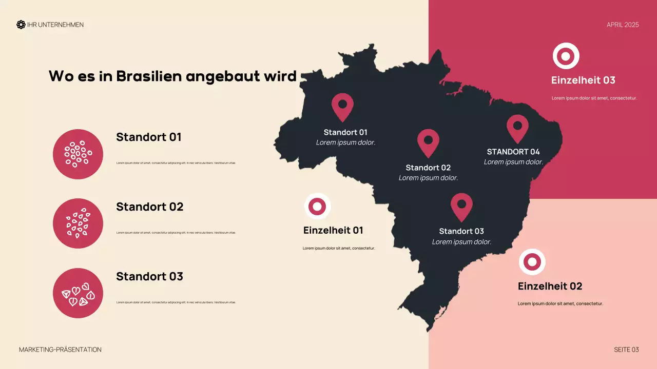 Rote moderne organische Präsentation