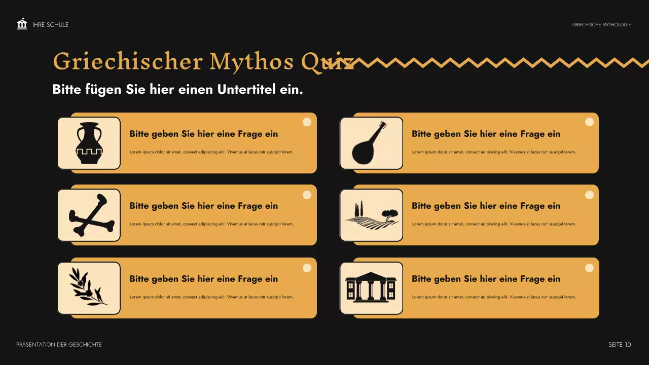 Beige Klassische Mythologie-Klasse Präsentation