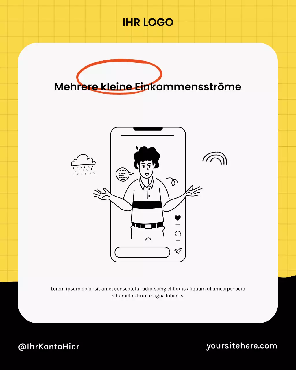 Yellow Minimal Creator Guide Soziale Medien