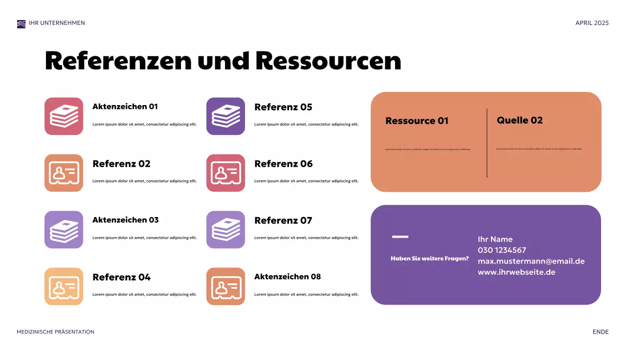 Lila Moderne Medizinische Präsentation