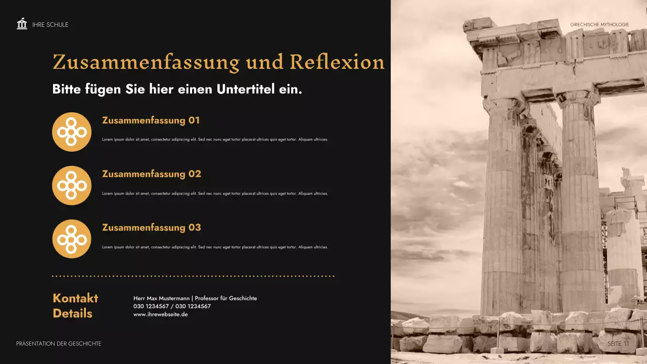 Beige Klassische Mythologie-Klasse Präsentation