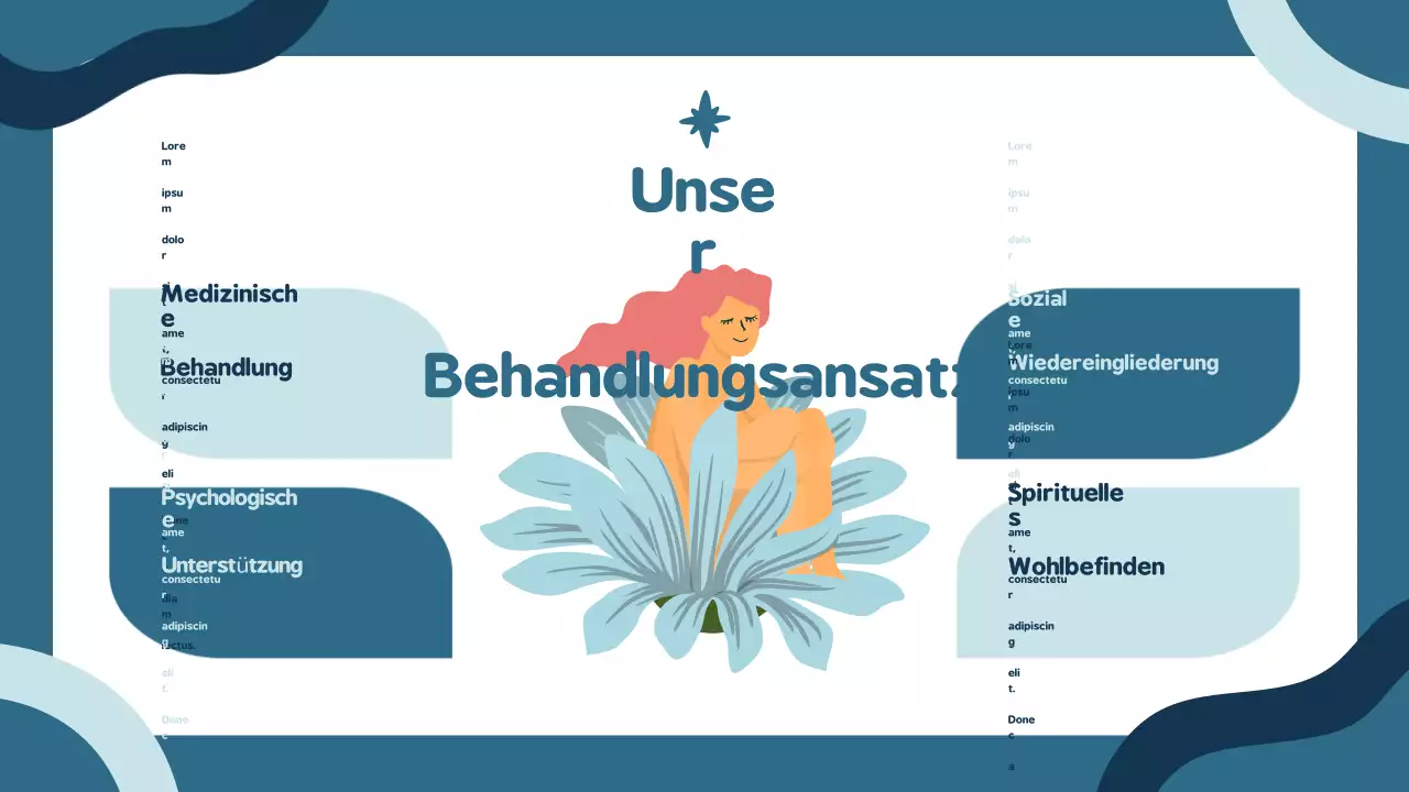 Blaue moderne Sucht-Ankündigung Präsentation