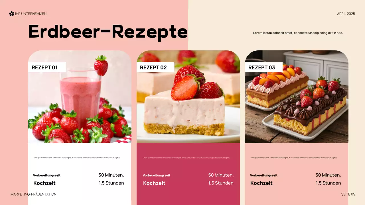 Rote moderne organische Präsentation