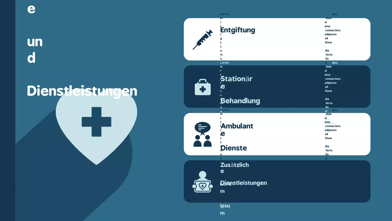 Blaue moderne Sucht-Ankündigung Präsentation