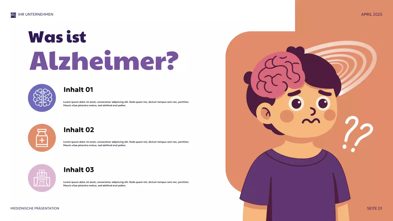 Lila Moderne Medizinische Präsentation