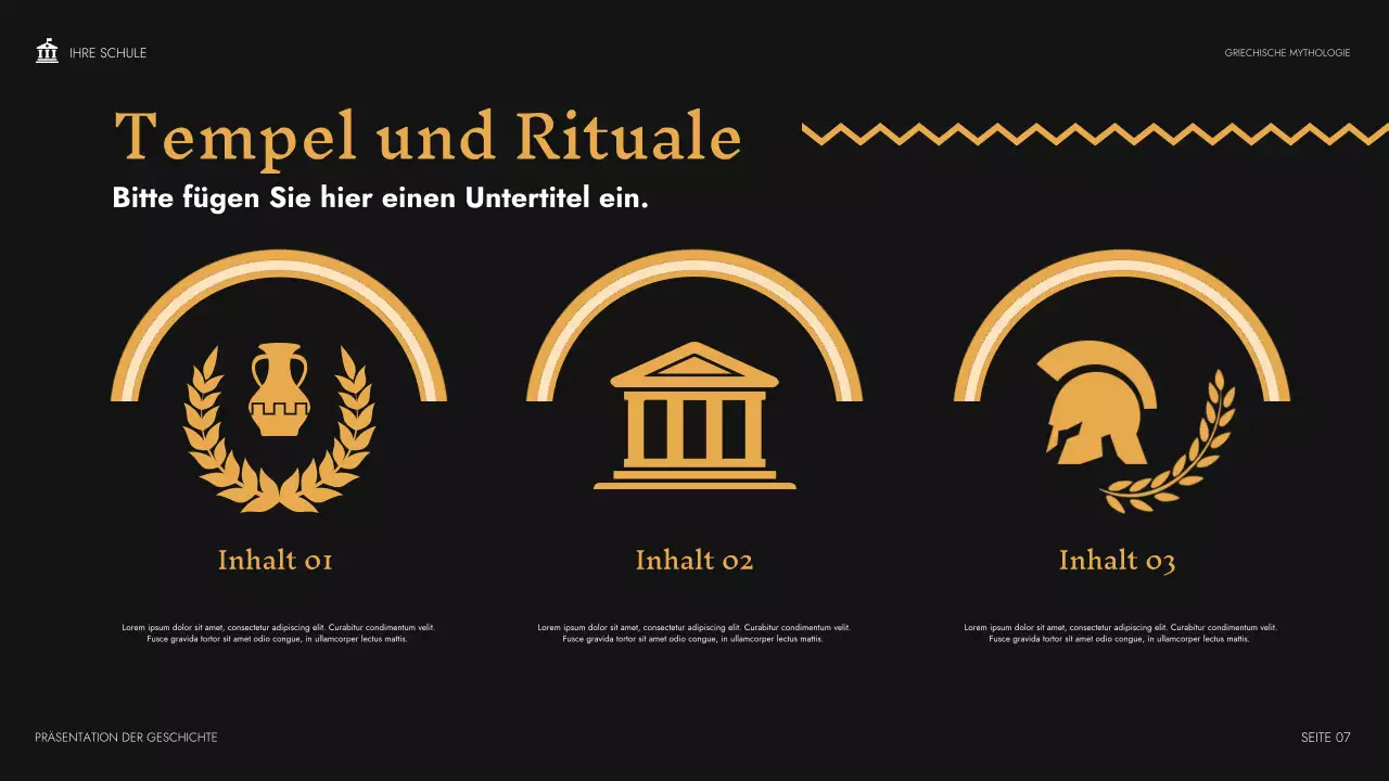 Beige Klassische Mythologie-Klasse Präsentation