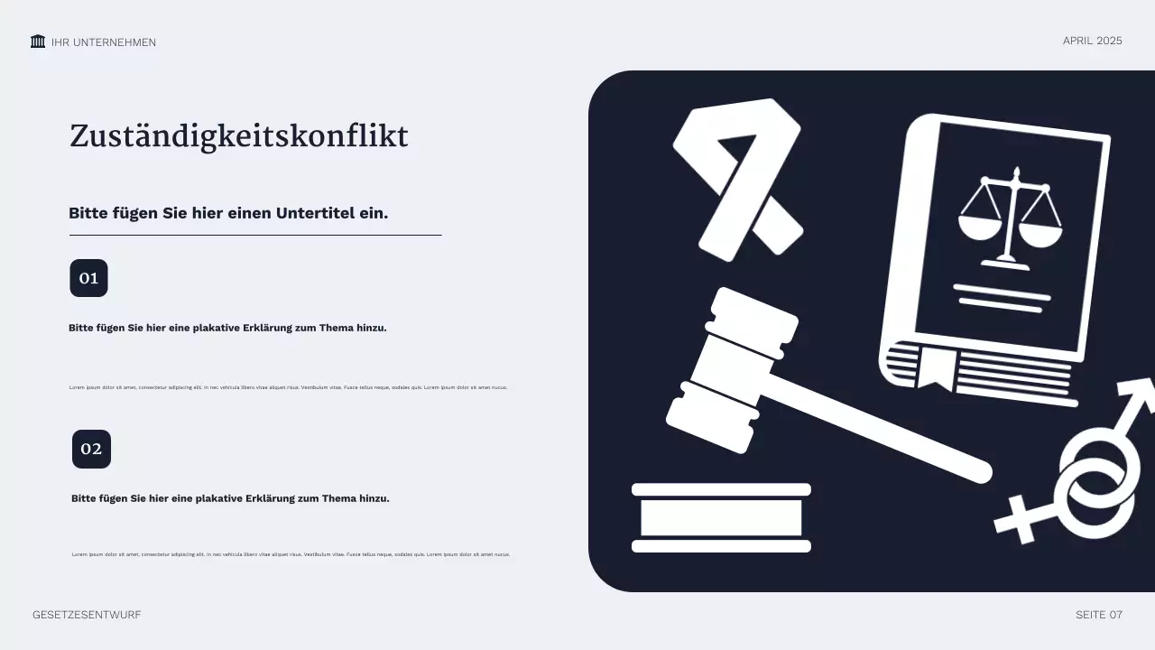 Professionelle Rechtspräsentation der Marine