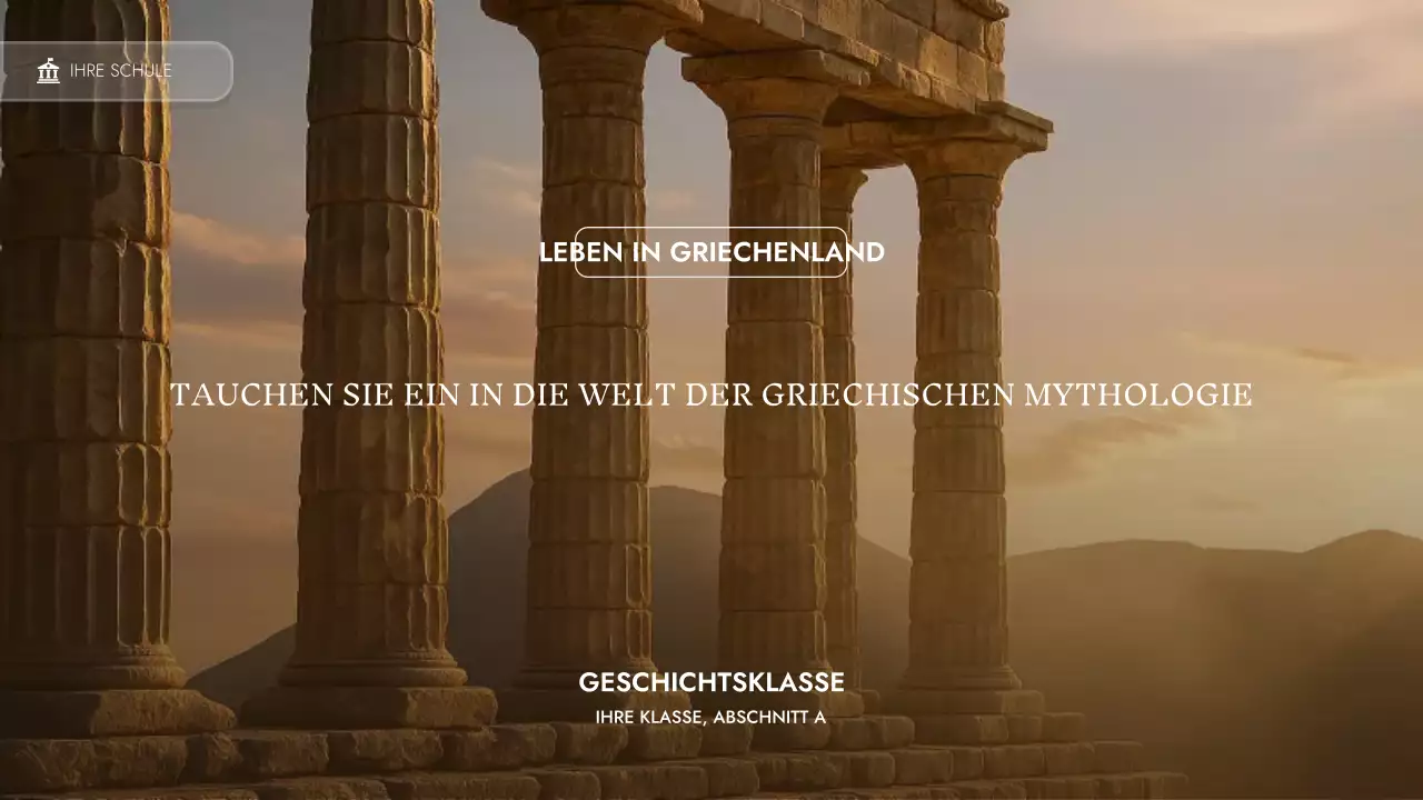 Beige Klassische Mythologie-Klasse Präsentation