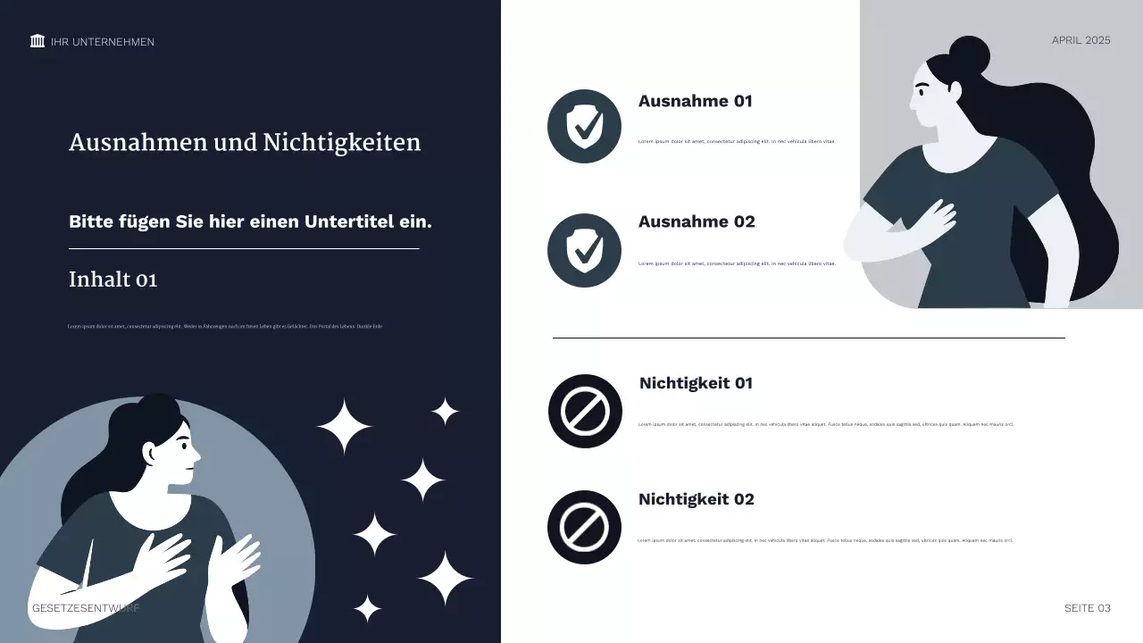 Professionelle Rechtspräsentation der Marine