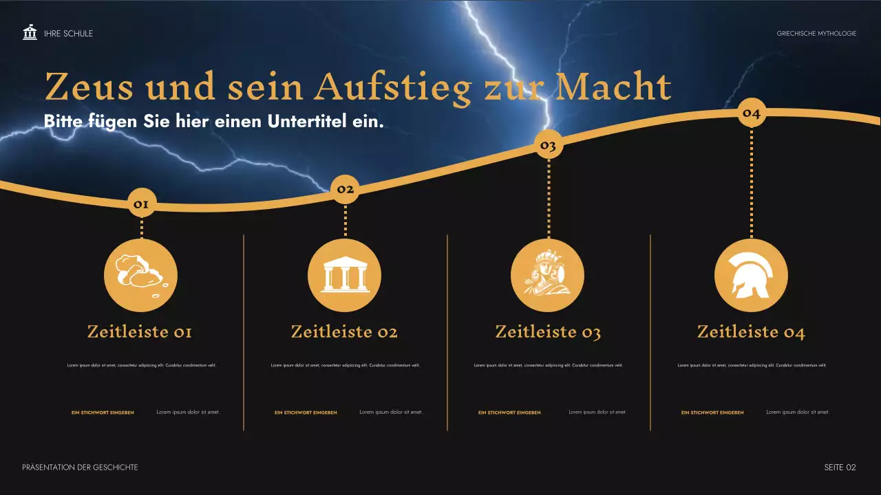 Beige Klassische Mythologie-Klasse Präsentation