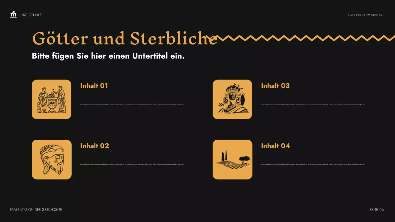 Beige Klassische Mythologie-Klasse Präsentation