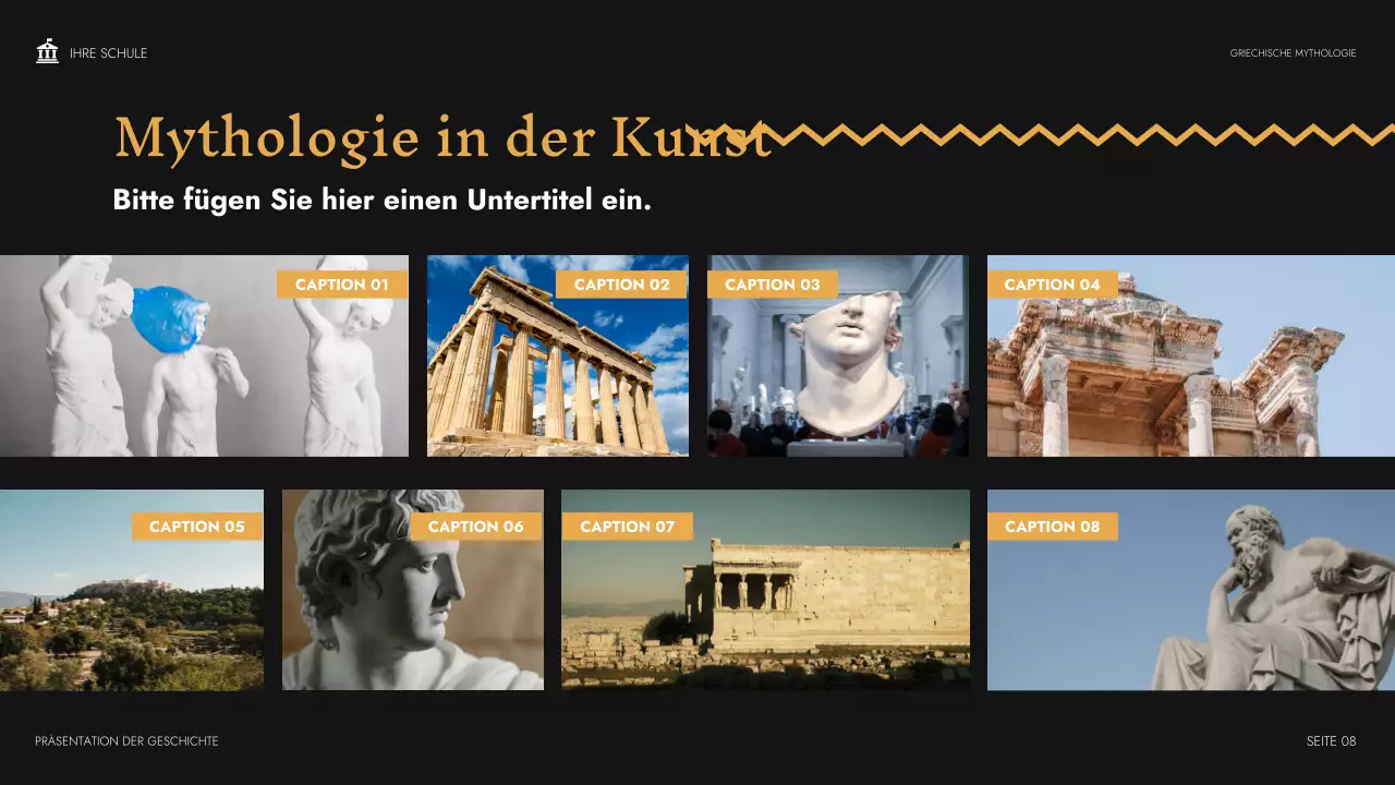 Beige Klassische Mythologie-Klasse Präsentation