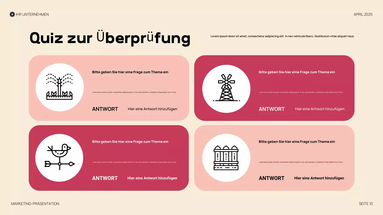 Rote moderne organische Präsentation