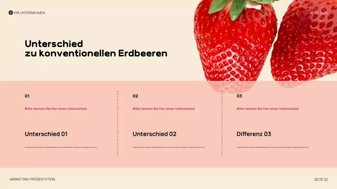 Rote moderne organische Präsentation