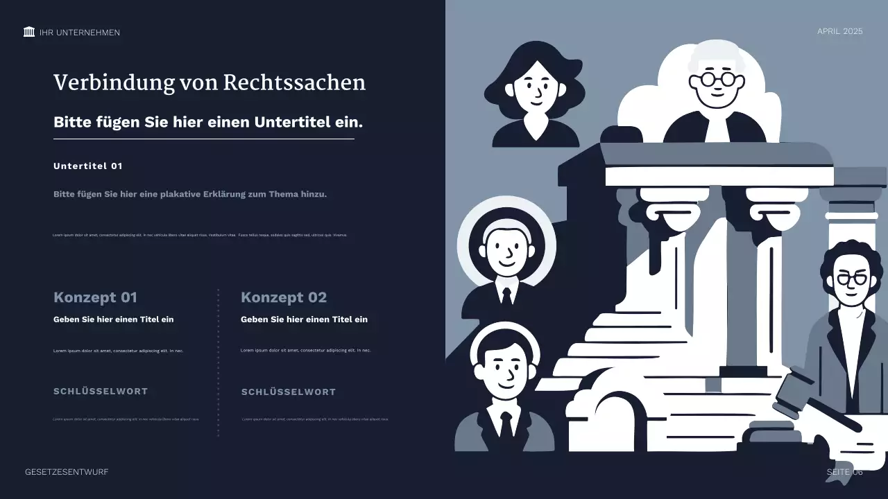 Professionelle Rechtspräsentation der Marine