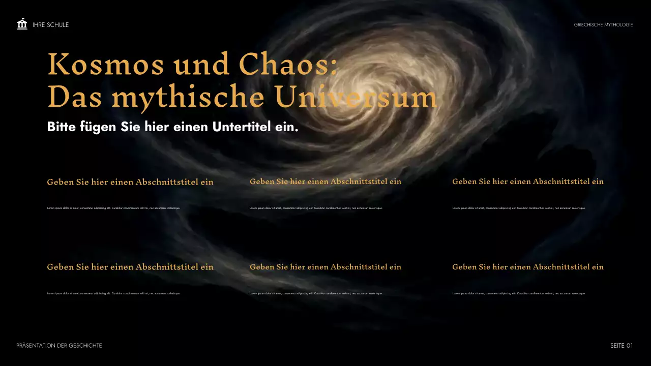 Beige Klassische Mythologie-Klasse Präsentation