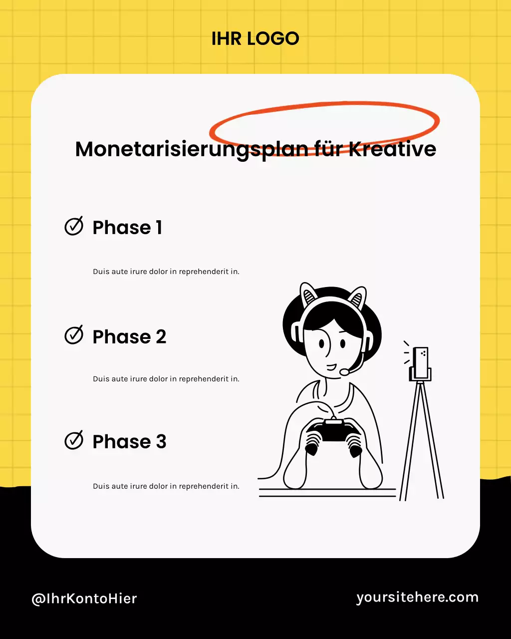 Yellow Minimal Creator Guide Soziale Medien