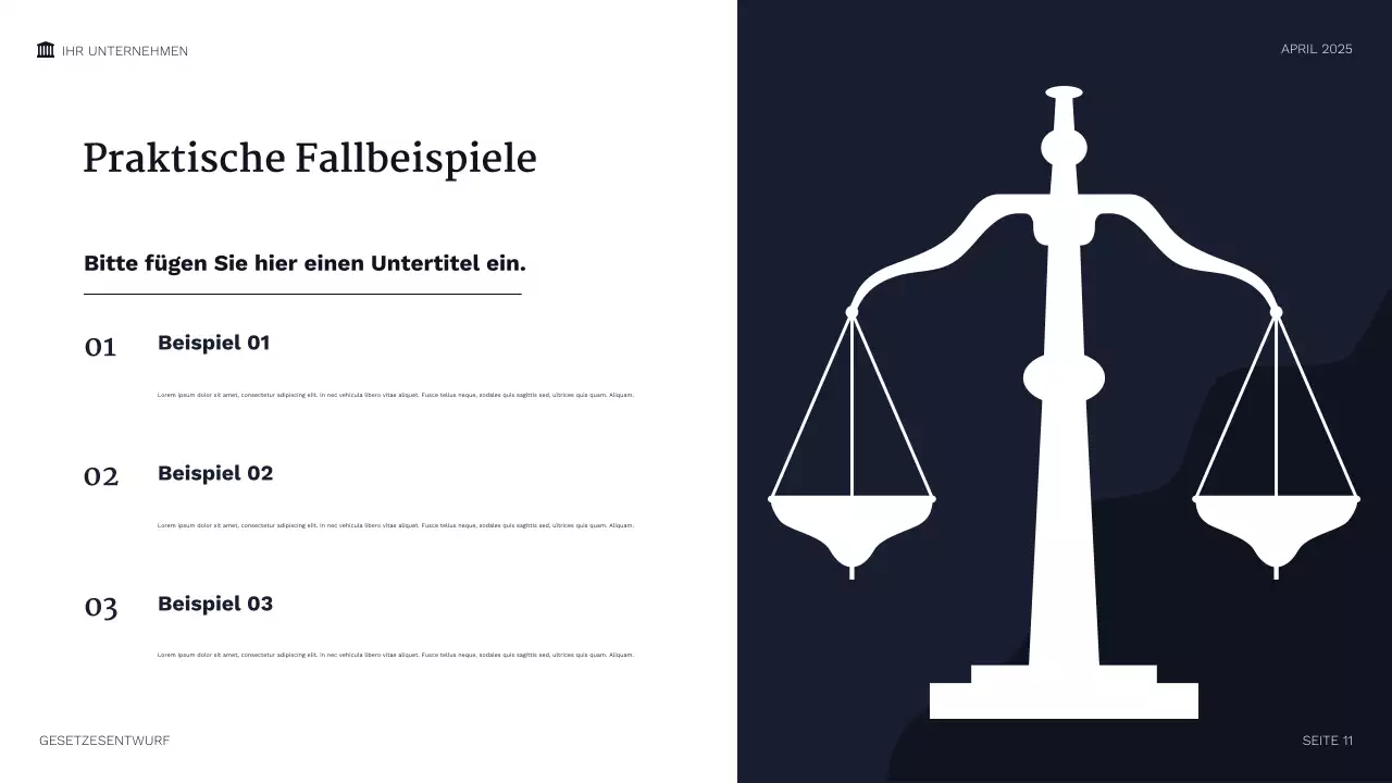 Professionelle Rechtspräsentation der Marine