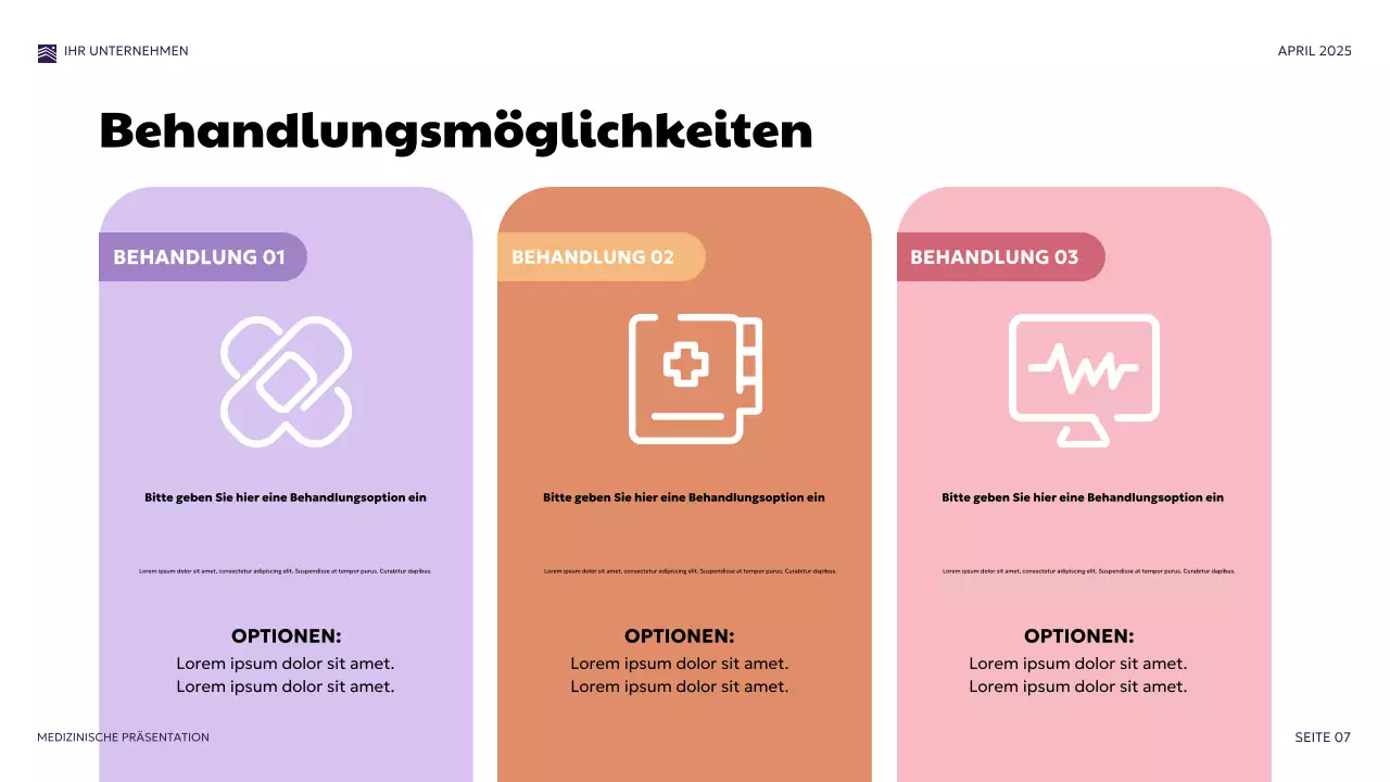 Lila Moderne Medizinische Präsentation